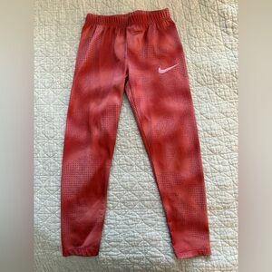 Nike Kids Maroon & Red Patterned Leggings